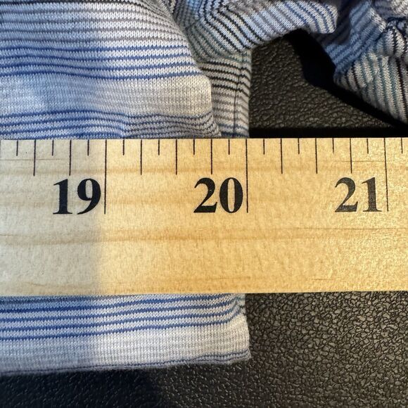 J Ferrar Men's Small Gray Striped Short Sleeve Button Down Shirt Casual Cotton - Picture 6 of 6